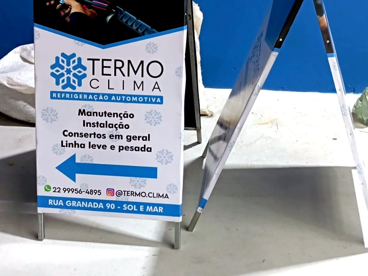 Cavalete publicitário Termo Clima